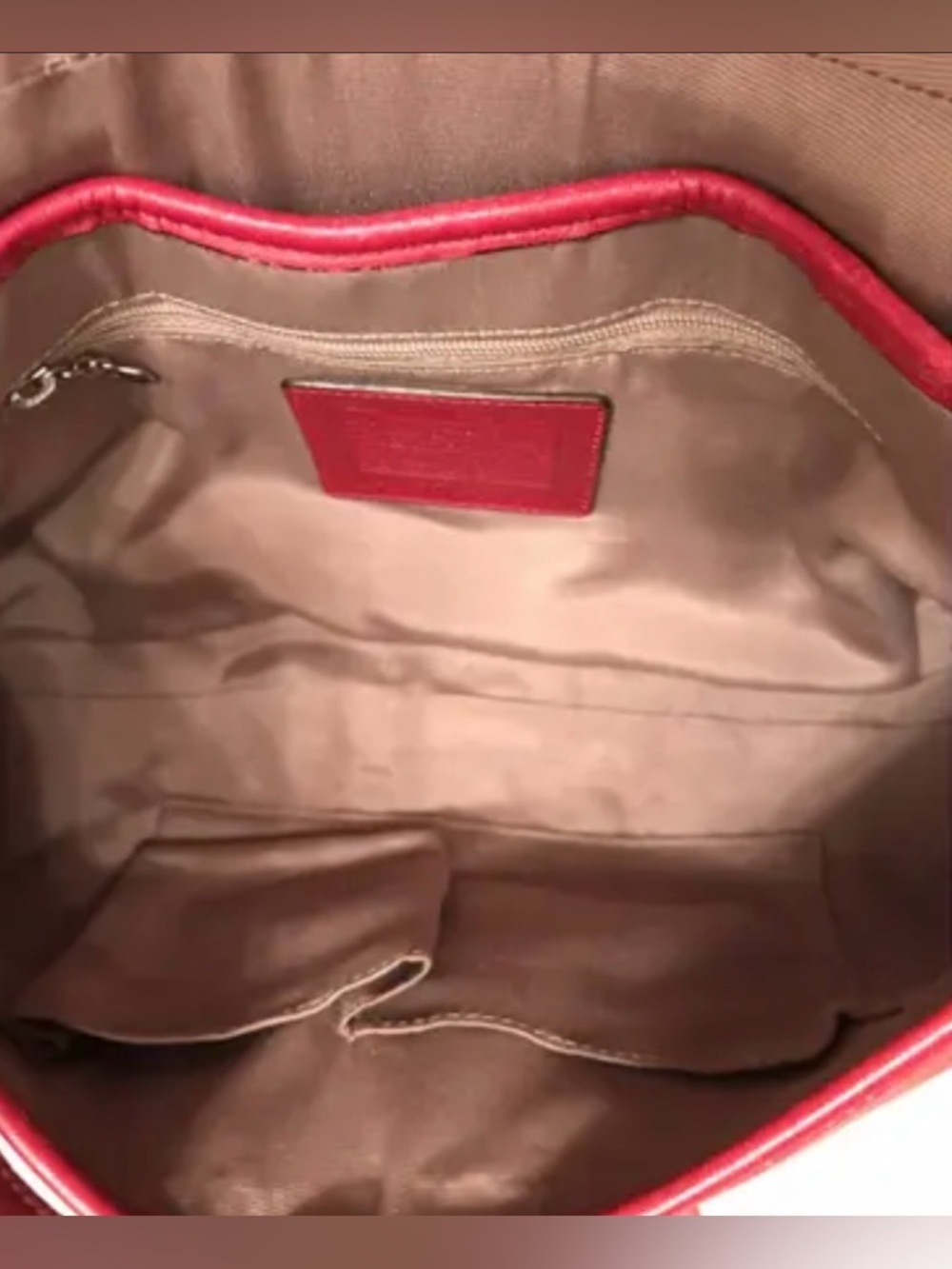 Coach F10910 Y2K Medium Soho Flap Shoulder Bag (Red) - EUC - Picture 2 of 11